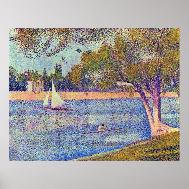 Póster Seurat - O Sena no Grand Jatte, Primavera (Frente)