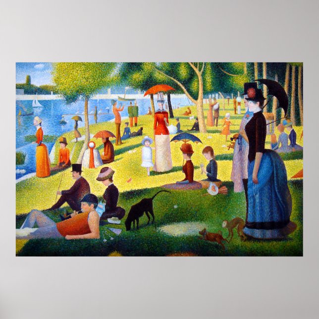 Póster Seurat: Um domingo em La Grande Jatte (Frente)