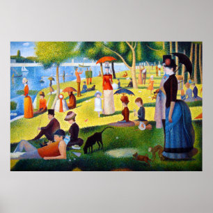 Póster Seurat: Um domingo no La Jatte grandioso