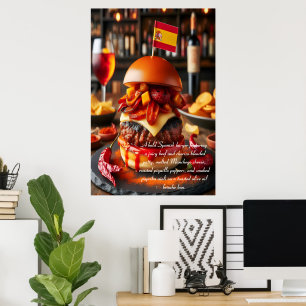 Poster Sevilha Sizzle: Sensação de Chorizo 24x36