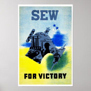 Poster Sew para a vitória