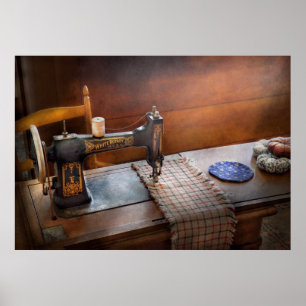 Póster Sewing - é apenas preto e branco