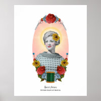 Sewing Patron Saint Vintage Original Art Print