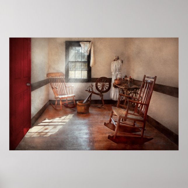 Poster Sewing - Quarto - Sala de costura da vovó (Frente)