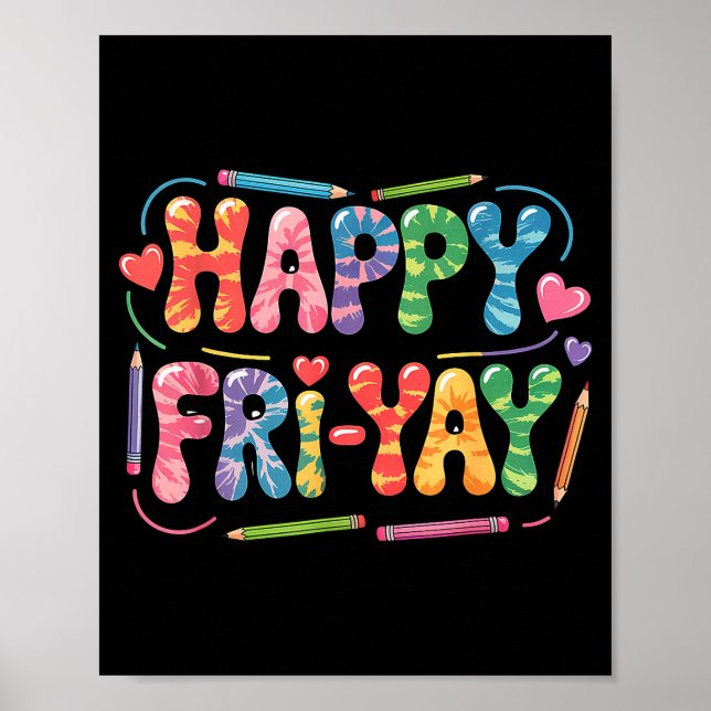 Poster Sexta-feira Feliz Professor Fritar Yay Sexta-feira (Frente)