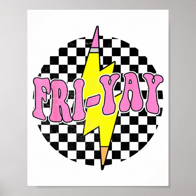 Poster Sexta-feira Feliz Sexta-feira Divertida Fim de Sem (Frente)