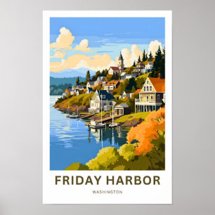 Poster Sexta-feira Harbor Viagem de Washington
