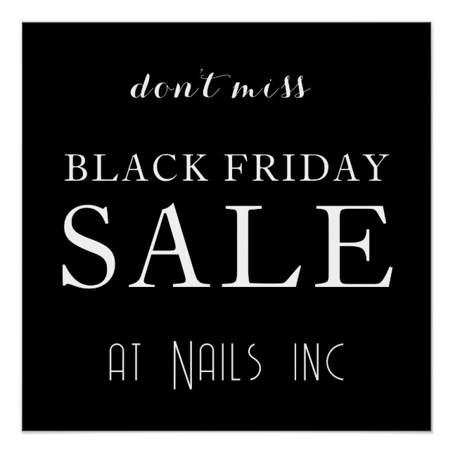 PÓSTER SEXTA PRETA VENDA RETALHO MINIMAL BRANCO VERMELHO  (Frente)