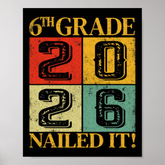 Poster Sexta Série 6ª Série Graduado 2026 Escola Primária