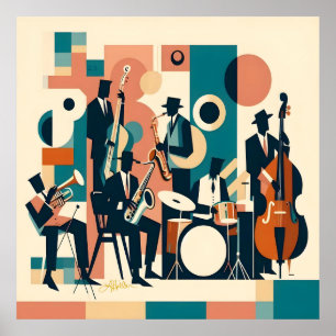 Poster Sexteto da Era do Jazz de Meados do Século