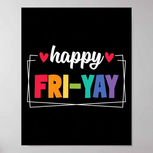 Poster Sextou Feliz Sexta-feira Divertido Fim de Semana P (Frente)