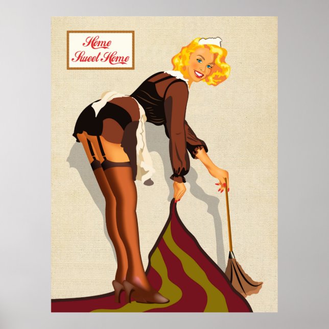 Poster Sexy Pinup Maid (Frente)