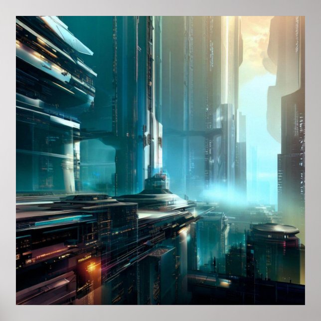 Poster SF Cidade Futurística 3 (Frente)
