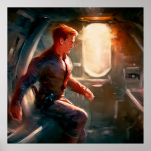 Poster SF Hero a bordo nave espacial 1