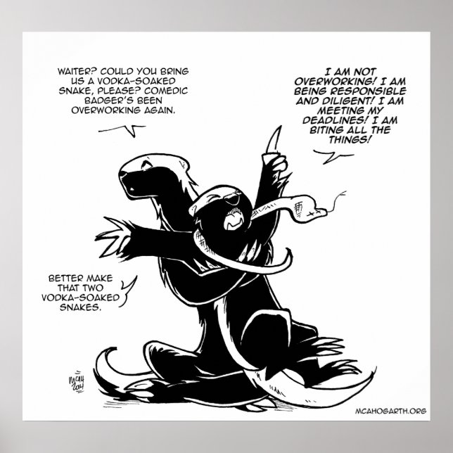 Póster SFWA Honey Badgers: Sobrecarga (Frente)