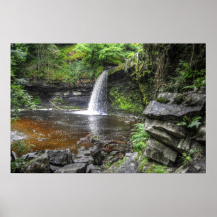 Póster Sgwd Gwladys em Pontnedfechan Waterfall, País de G