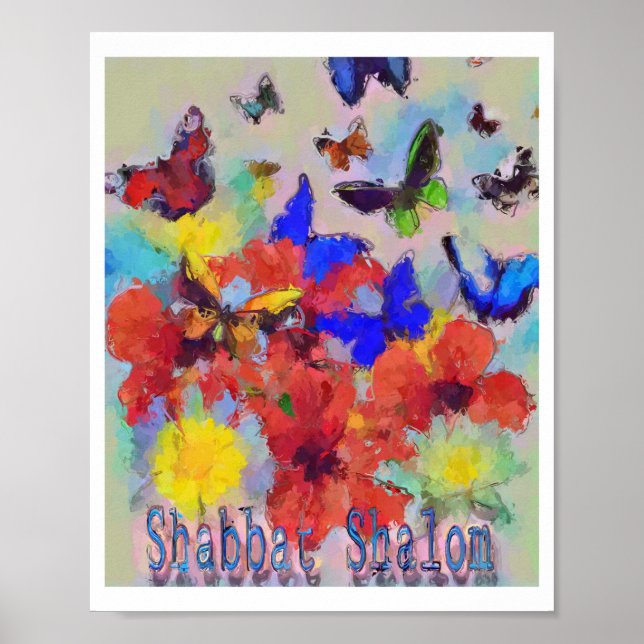 Poster Shabbat e 🦋 borboleta (Frente)