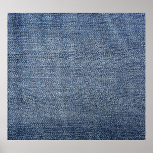 Poster Shabby denim: textura azul de jeans