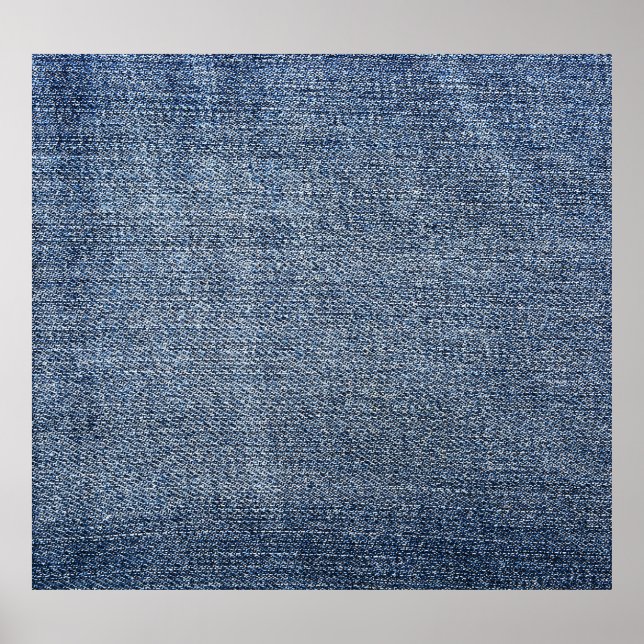 Poster Shabby denim: textura azul de jeans (Frente)