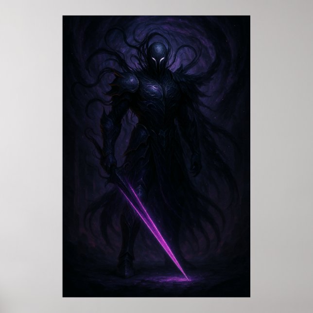 Poster Shadow Knight | Dark Fantasy Warrior Artwork (Frente)