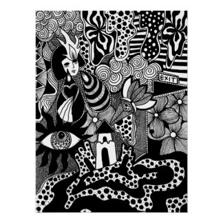 Póster Shake It Out – Emotional Surreal Black and White A