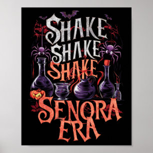 Poster Shake Senora Era Retro Vintage Halloween Spooky Se