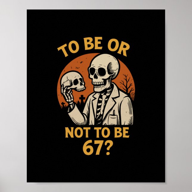 Poster Shakespeare 67 Meme Esqueleto Engraçado Nerd Hallo (Frente)