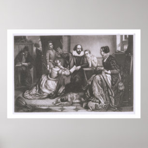 Poster Shakespeare com sua família, em Stratford, Reciti