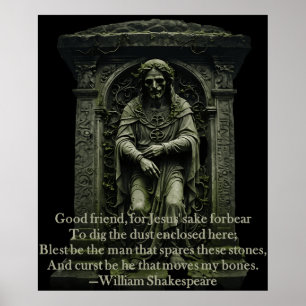 Poster Shakespeare Halloween cita presentes e Camisetas t
