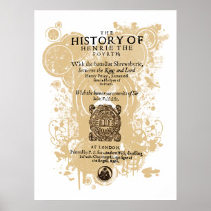 Póster Shakespeare Henry IV Parte I Trito Frente
