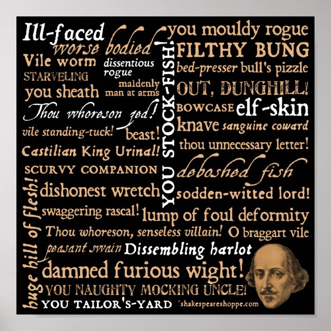 Póster Shakespeare Insults Collection (Frente)
