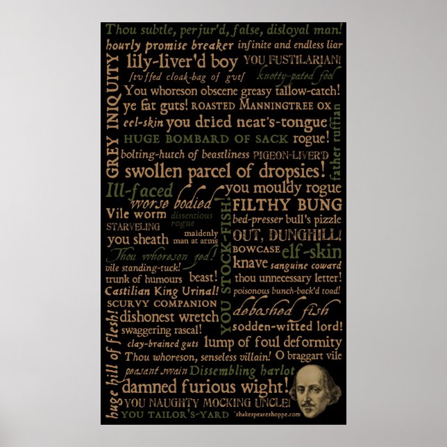 Poster Shakespeare Insults Collection (Frente)