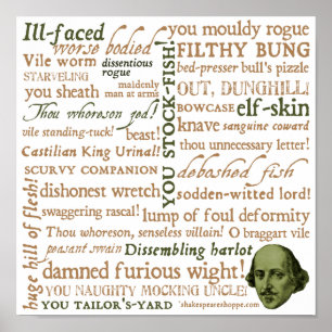 Póster Shakespeare Insults Collection