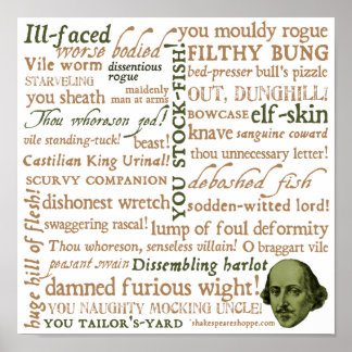 Póster Shakespeare Insults Collection