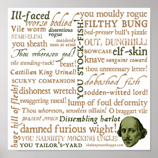 Póster Shakespeare Insults Collection (Frente)