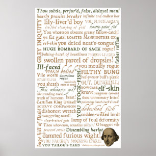 Poster Shakespeare Insults Collection