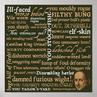 Poster Shakespeare Insults Collection