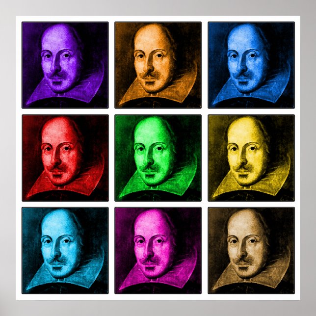 Póster Shakespeare Pop Art (Frente)