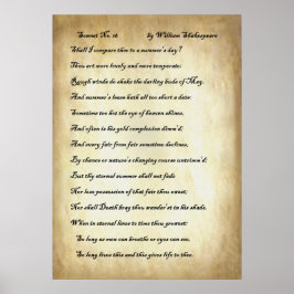 Poster Shakespeare Sonnet 18