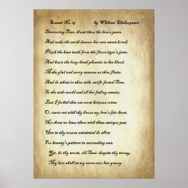 Poster Shakespeare Sonnet 19