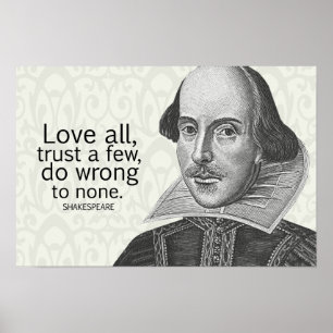 Poster Shakespeare's Love All, Confie em alguns, faça... 