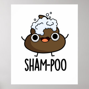 Poster Sham-Poo Engraçado Com Bolhas De Shampoo