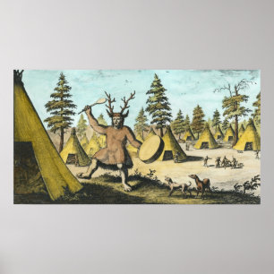 Poster Shaman Americano Nativo