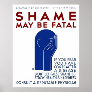 Poster Shame May Be Fatal 1937 WPA