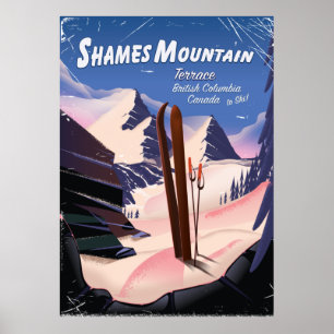 Poster Shames Mountain Terrace British Columbia Ski