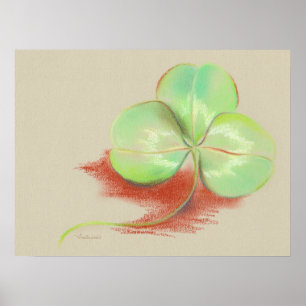 Póster Shamrock Clover Pastel Drael