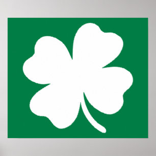 Póster Shamrock Dia de São Patrício Irlanda