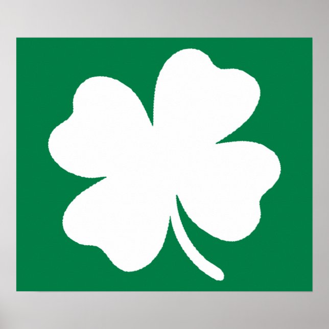 Póster Shamrock Dia de São Patrício Irlanda (Frente)