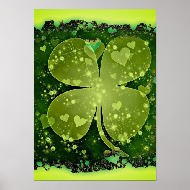 Poster Shamrock Hearts (Frente)