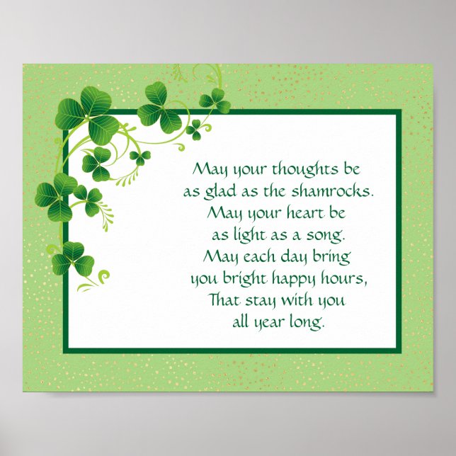 Poster Shamrocks Irish Blush (Frente)